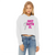 Just Faith It Ladies Cropped Raw Edge Hoodie - Crossover Threads