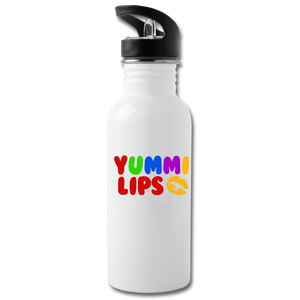 Yummi Lips Water Bottle - white