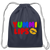 Yummi Lips Cotton Drawstring Bag - navy