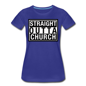 Straight Outta Church T-Shirt - royal blue