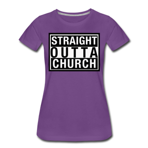 Straight Outta Church T-Shirt - purple