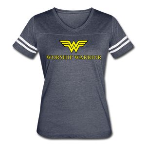 Worship Warrior Vintage Sport T-Shirt - vintage navy/white