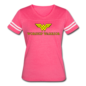 Worship Warrior Vintage Sport T-Shirt - vintage pink/white
