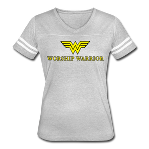 Worship Warrior Vintage Sport T-Shirt - heather gray/white
