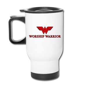 Worship Warrior Travel Mug - white