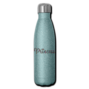 Princess 2 Insulated Stainless Steel Water Bottle - turquoise glitter