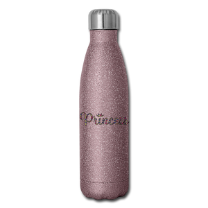 Princess 2 Insulated Stainless Steel Water Bottle - pink glitter