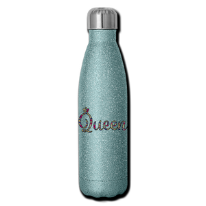 Queen 2 Insulated Stainless Steel Water Bottle - turquoise glitter
