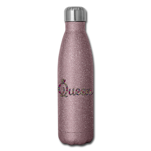 Queen 2 Insulated Stainless Steel Water Bottle - pink glitter