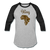 Safari King Baseball T-Shirt - heather gray/black