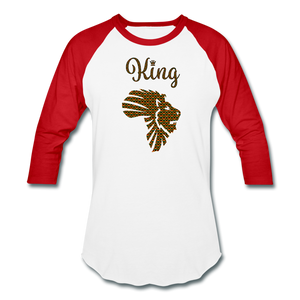 Safari King Baseball T-Shirt - white/red