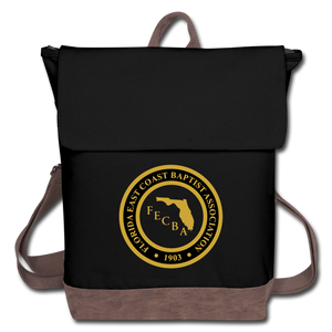 FECBA Canvas Backpack - black/brown