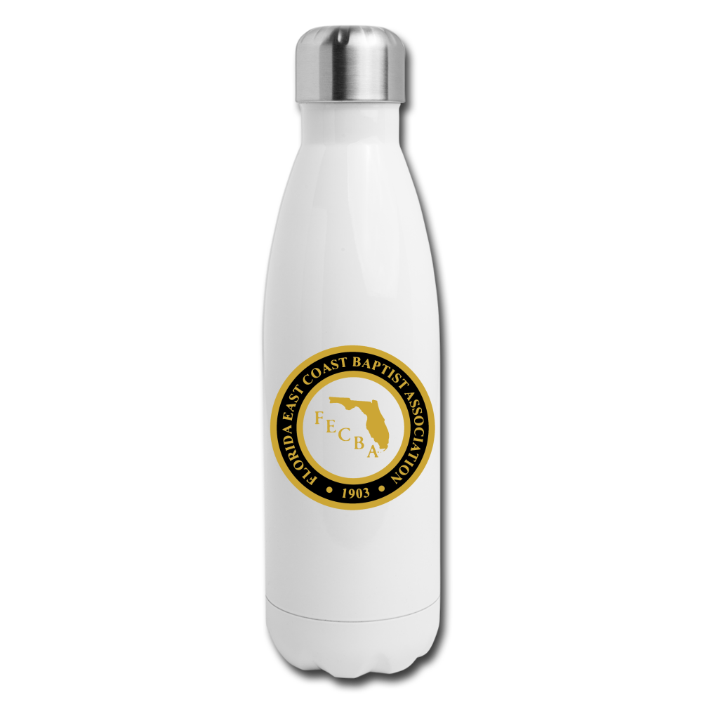 FECBA Insulated Stainless Steel Water Bottle - white