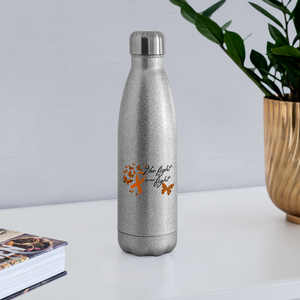 Team Ashlei Insulated Stainless Steel Water Bottle - silver glitter