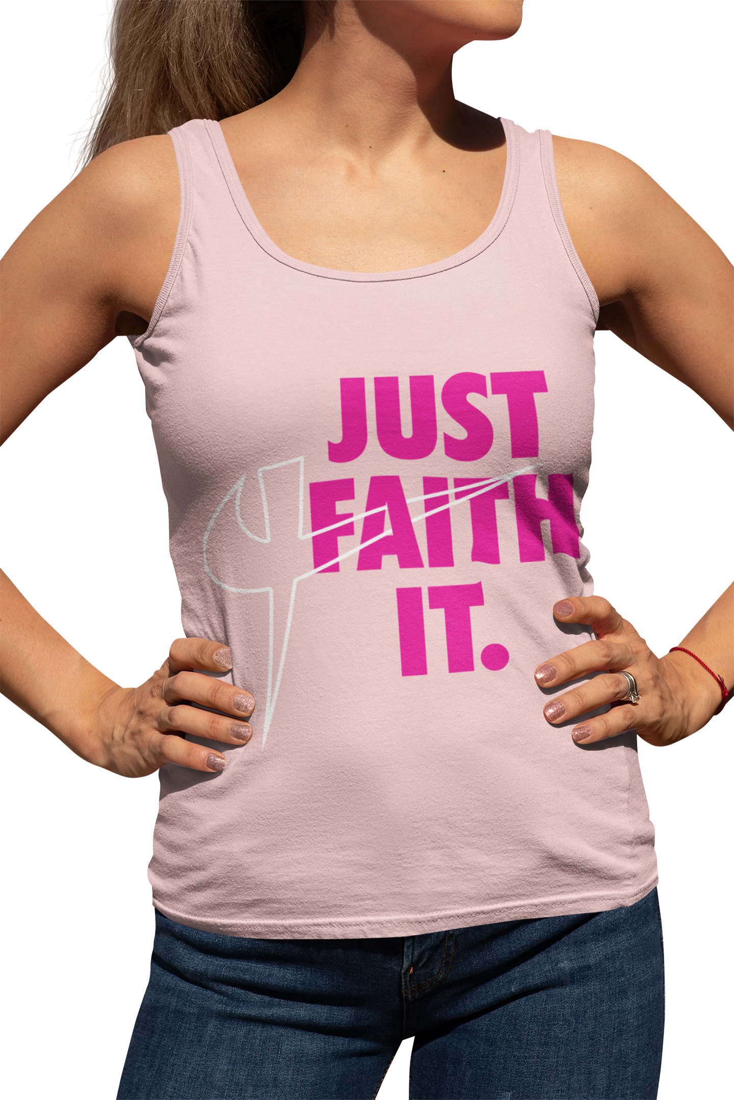 Just Faith It (White) Tank Top - Crossover Threads
